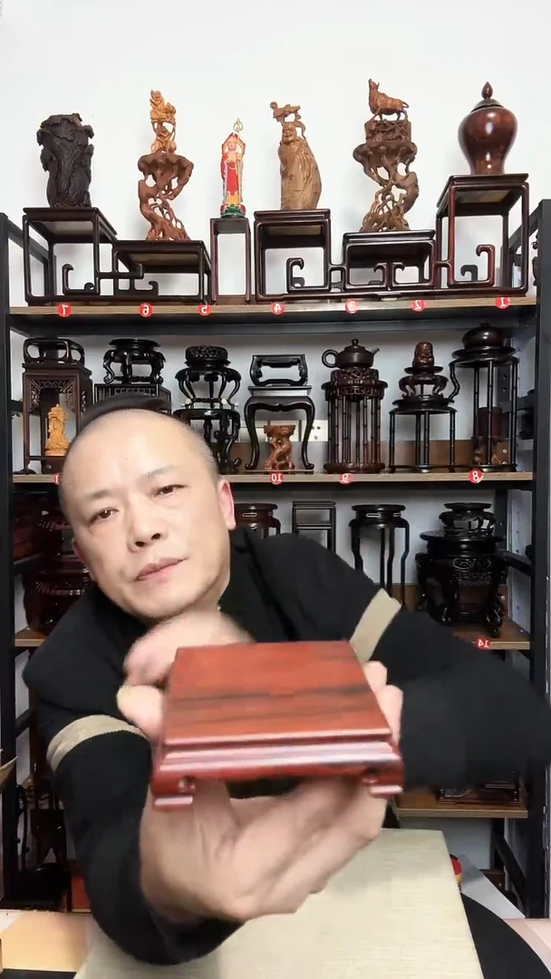 紫砂木底座8正方2.5高