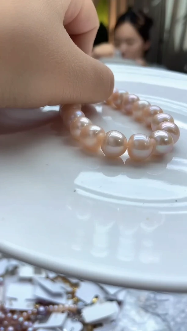 未镶嵌手链淡水珍珠 10mm聚宝盆手链
