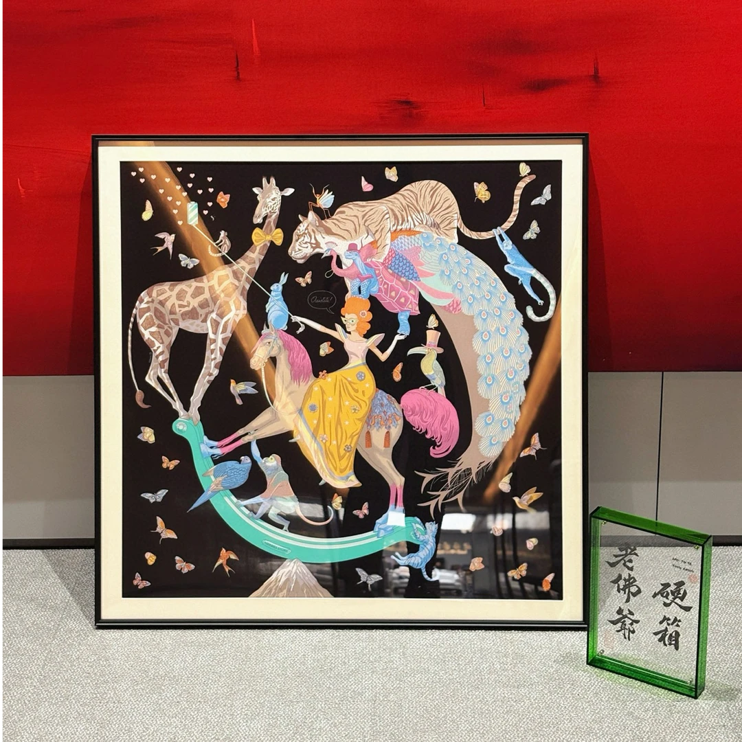 未使用 Hermes/爱马仕 Hermes/爱马仕 老佛爷 动态分享丝巾画