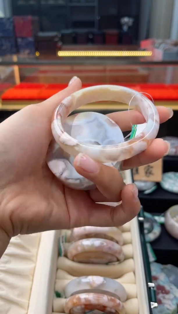 石英质玉手镯未镶嵌59圈口（赠送镯心）3572260