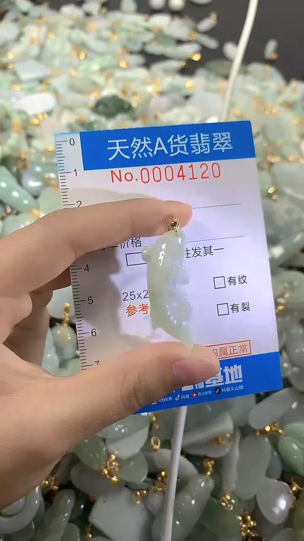 颈饰未镶嵌翡翠净货挂件-4120