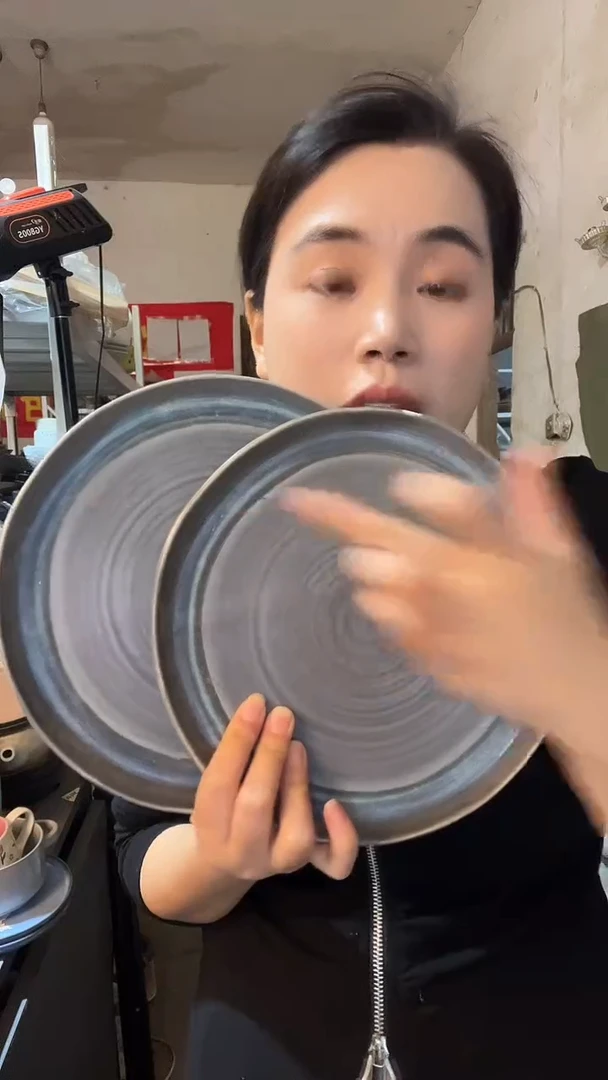 瓷片瑕疵款 2个9英寸盘 介意勿拍
