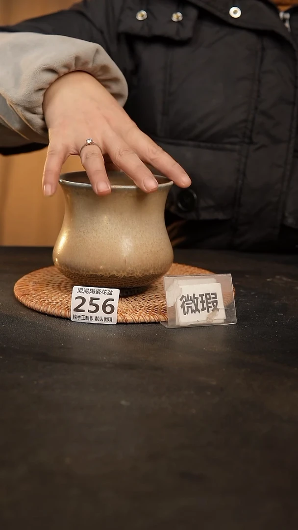 【闪购商品】瓷片256泥泥手工花盆口9高10