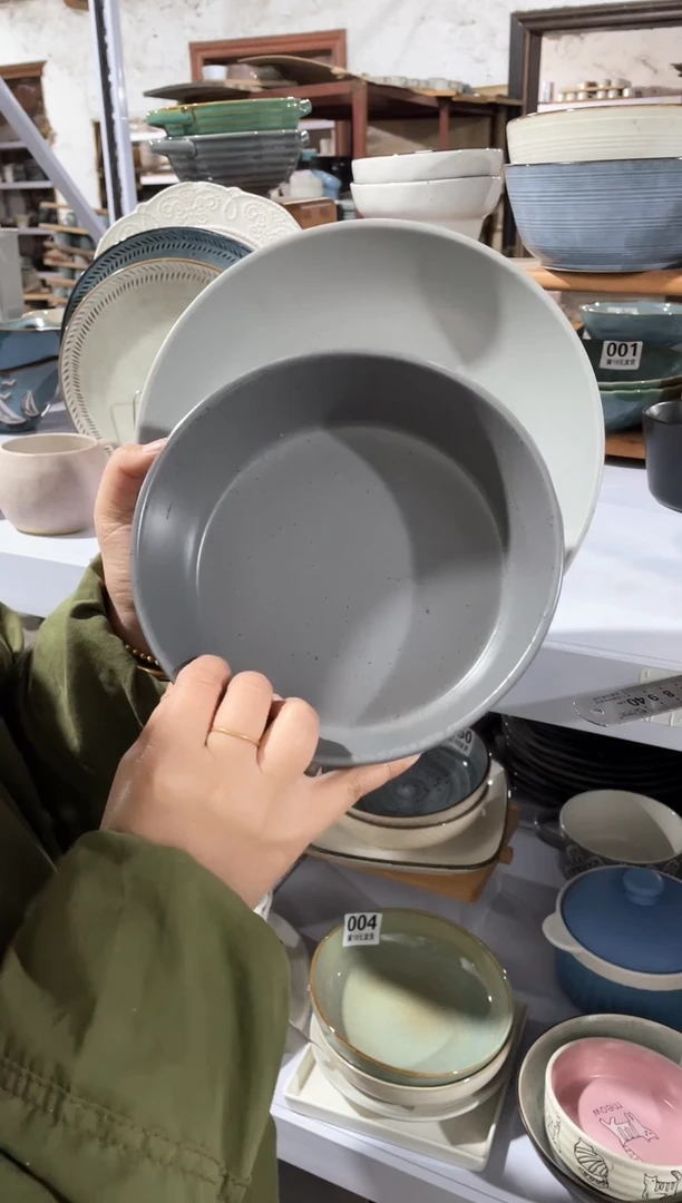 【闪购商品】碗微瑕（2件套）灰色盘碗