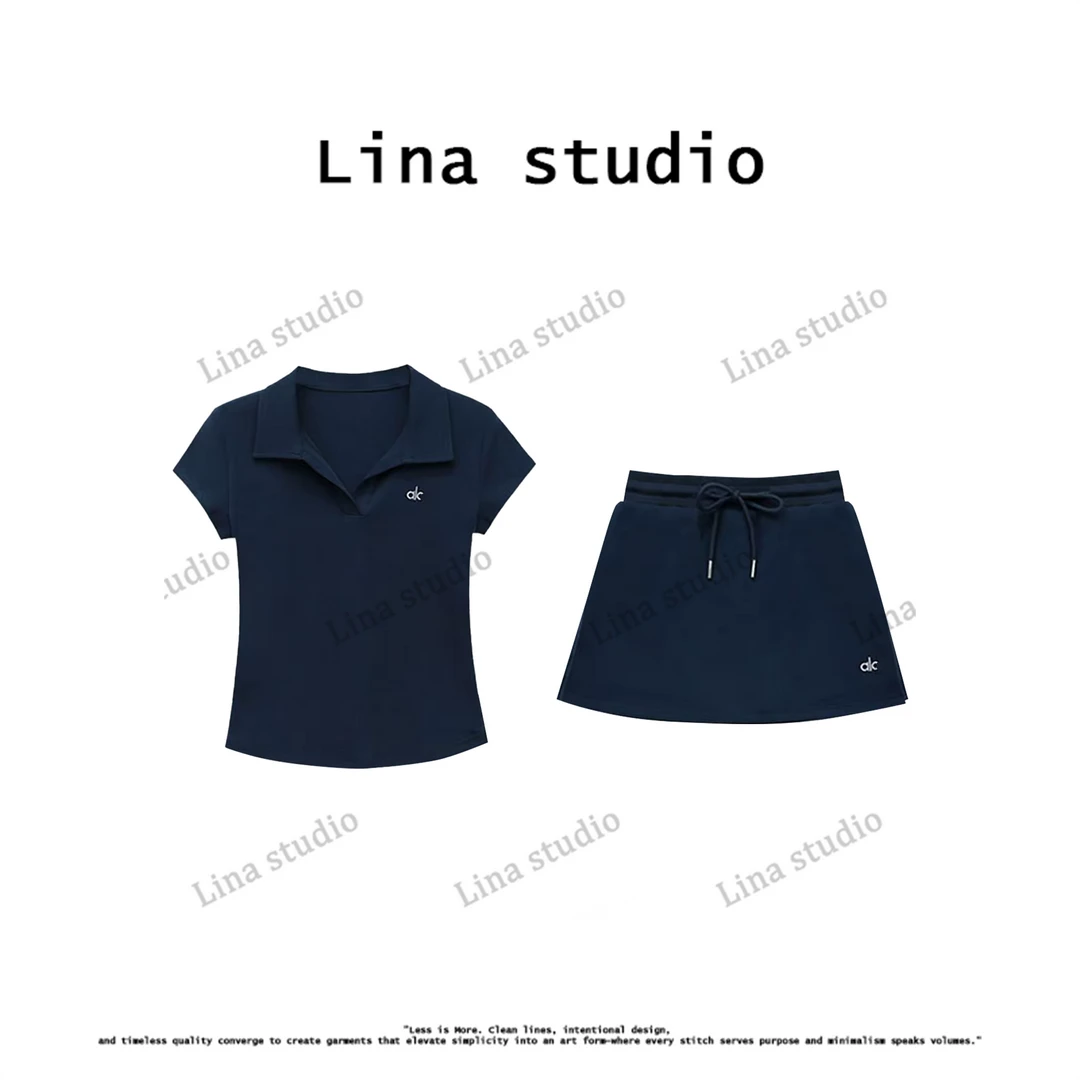 Lina studio“汤姆假期”2025夏季新款V领高级感气质套装