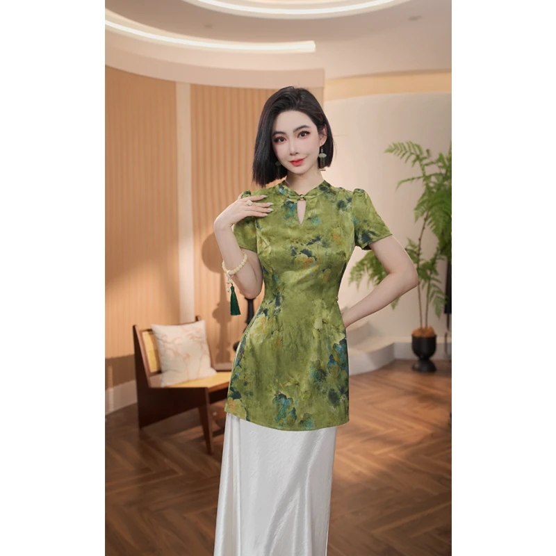 格娜夏季新款气质设计感薄款衬衫轻奢显白减龄高级感半身裙两件套