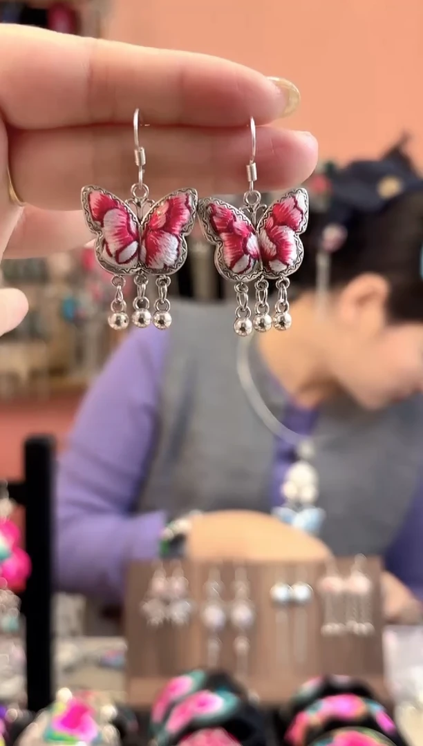 织绣艺枝独绣手工饰品234