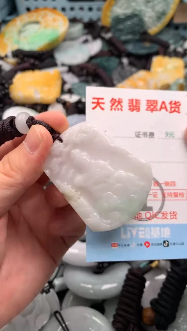 翡翠未镶嵌吊坠(不含链)1
