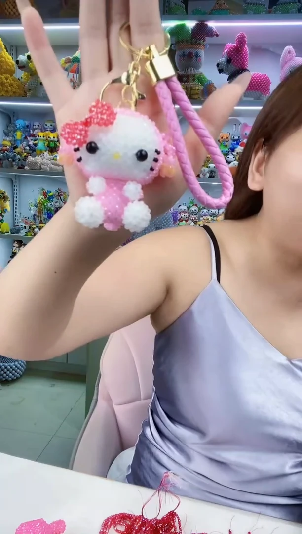 玻璃1008卡2水晶小羊生肖材料包1套带钥匙扣