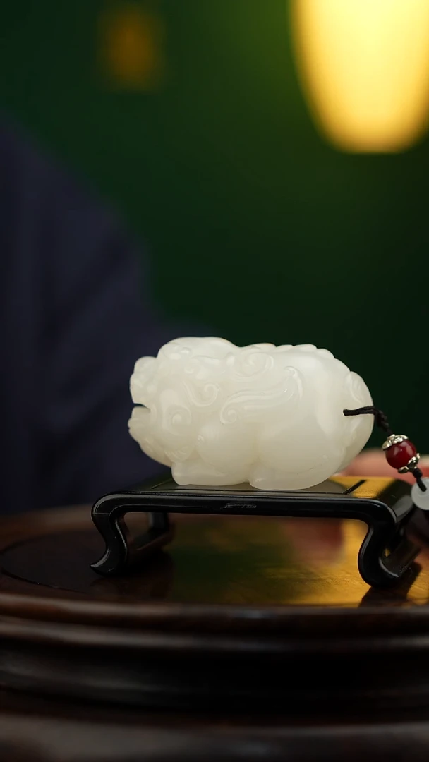 玉【祥瑞貔貅】天然玉石手把件