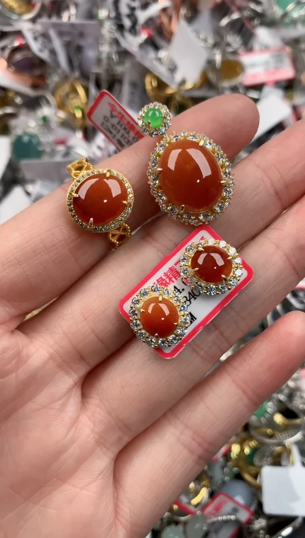 银S925镶嵌戒指翡翠999                   10