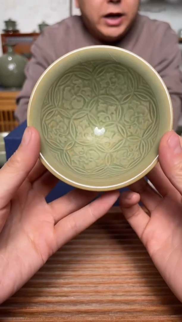 【闪购商品】其他耀州窑套钱纹斗笠盏开片