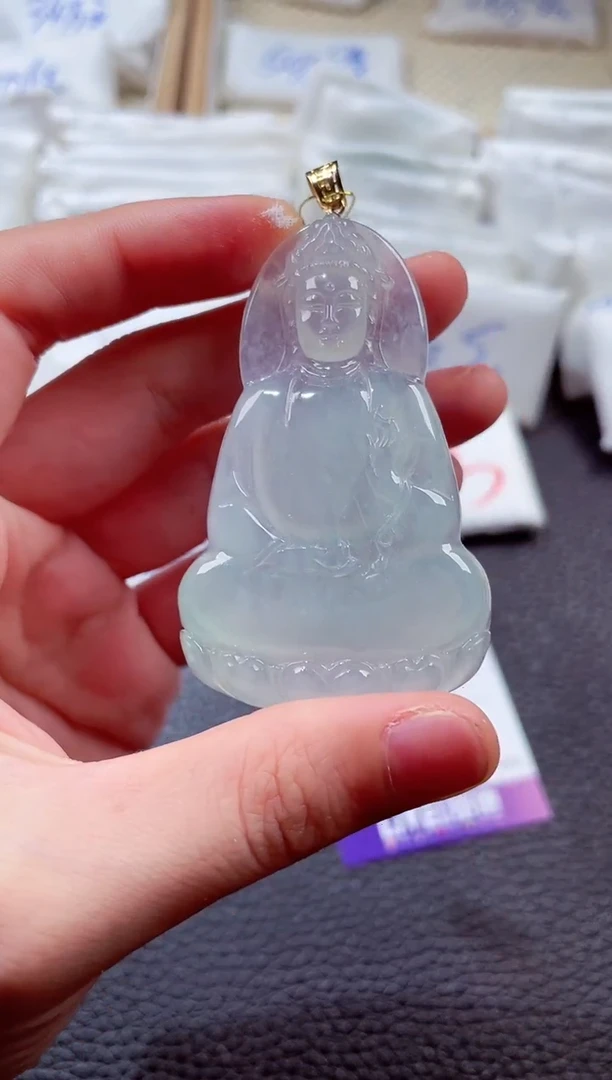 翡翠18K金镶嵌颈饰000025119