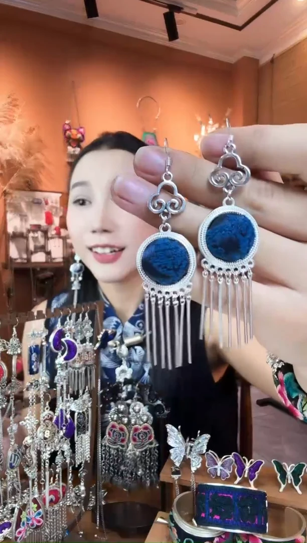 刺绣纯手工民族风耳环