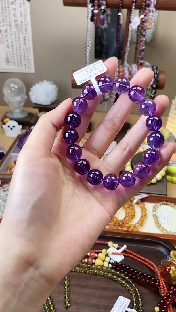 水晶手链未镶嵌乌拉圭紫水晶12.5mm