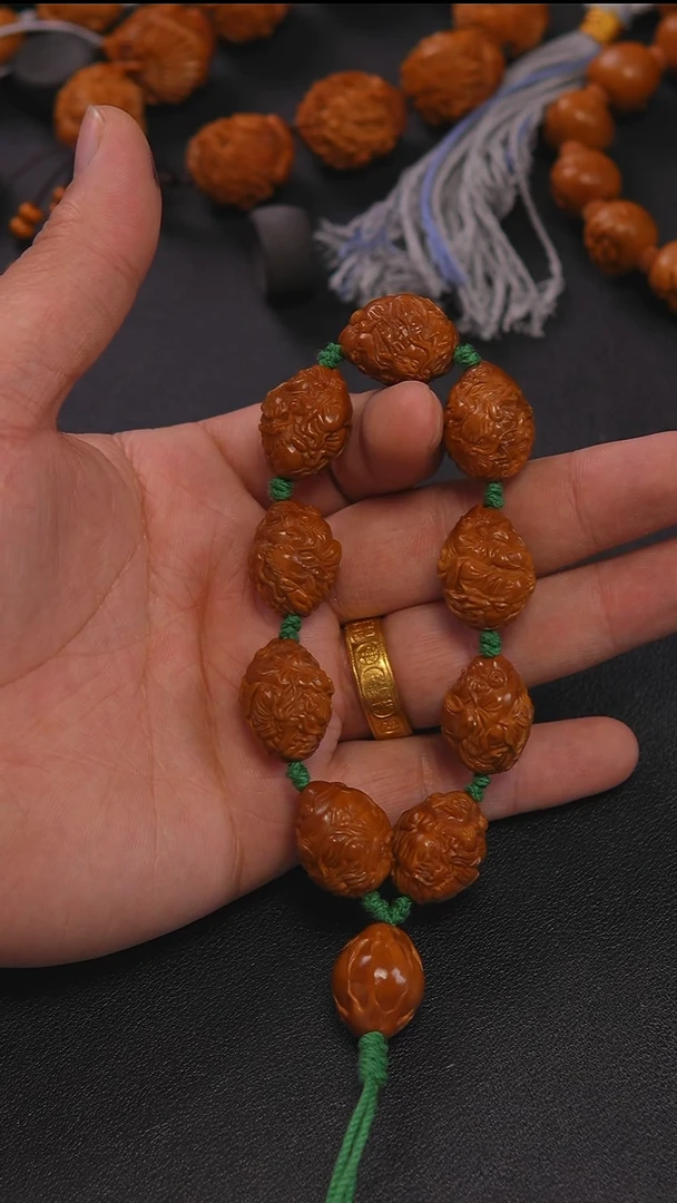 吊坠橄榄核小****完财神财神