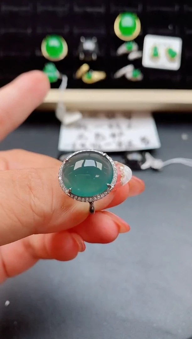 【闪购商品】翡翠戒指银S925镶嵌8508050