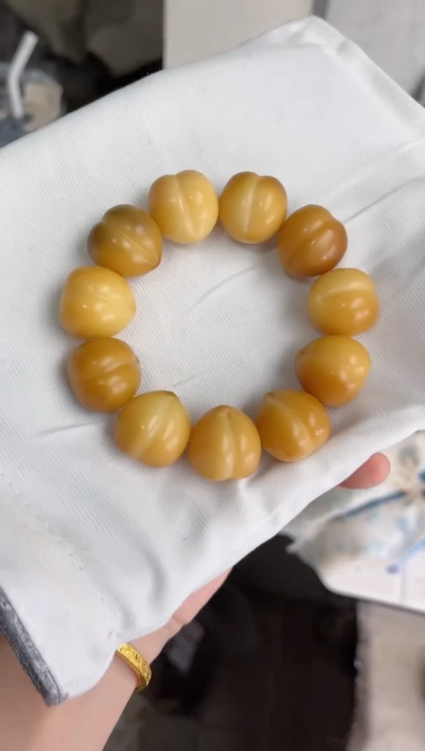 菩提根/象牙果手串干磨桃子21瑕疵不补d72