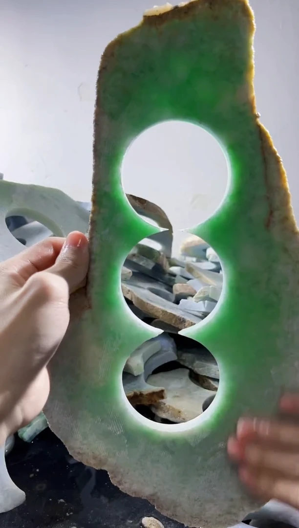 裸石翡翠缅甸翡翠A货文204