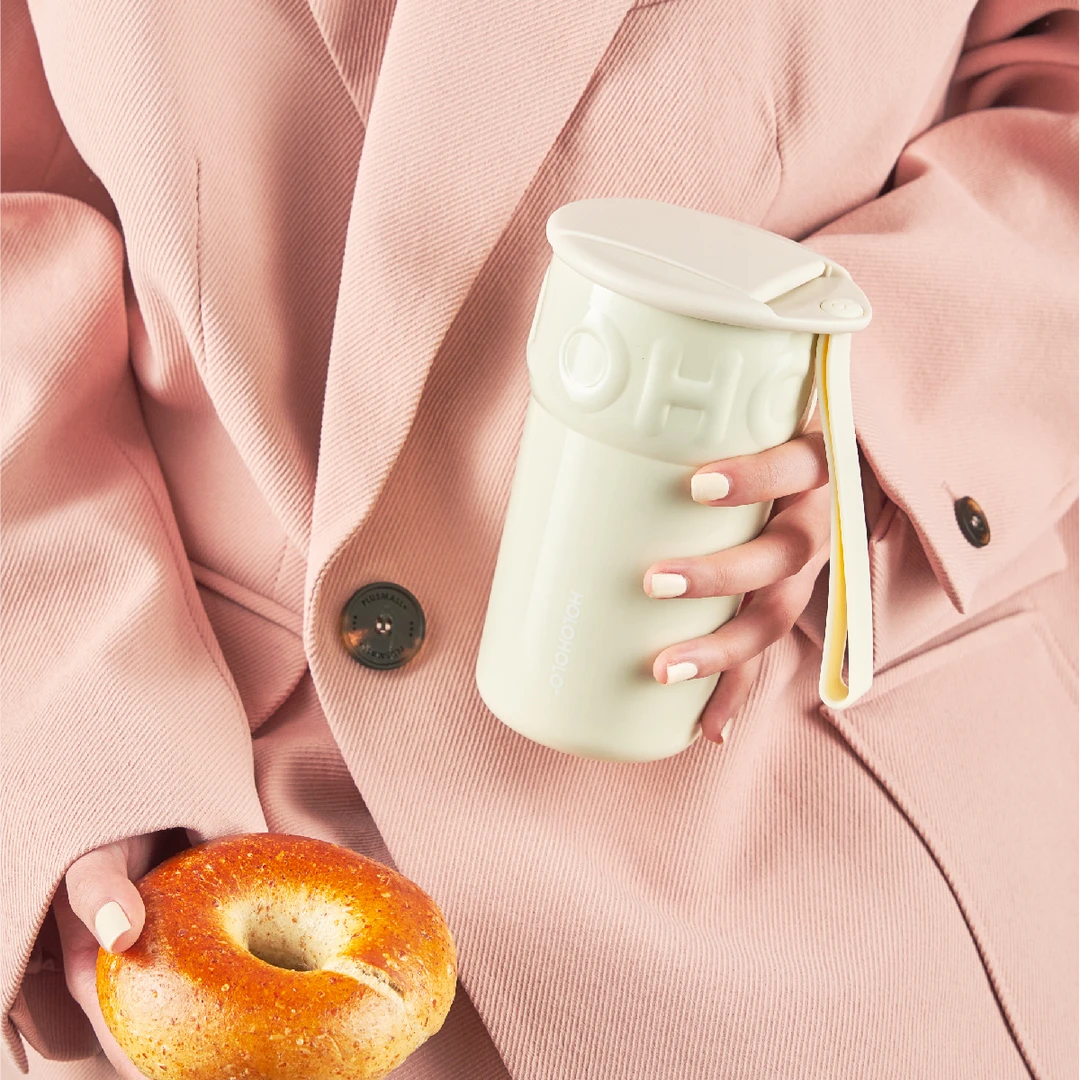 HOLOHOLO甜筒杯316L陶瓷内胆保温保冷夏季高颜值便携咖啡随行杯子