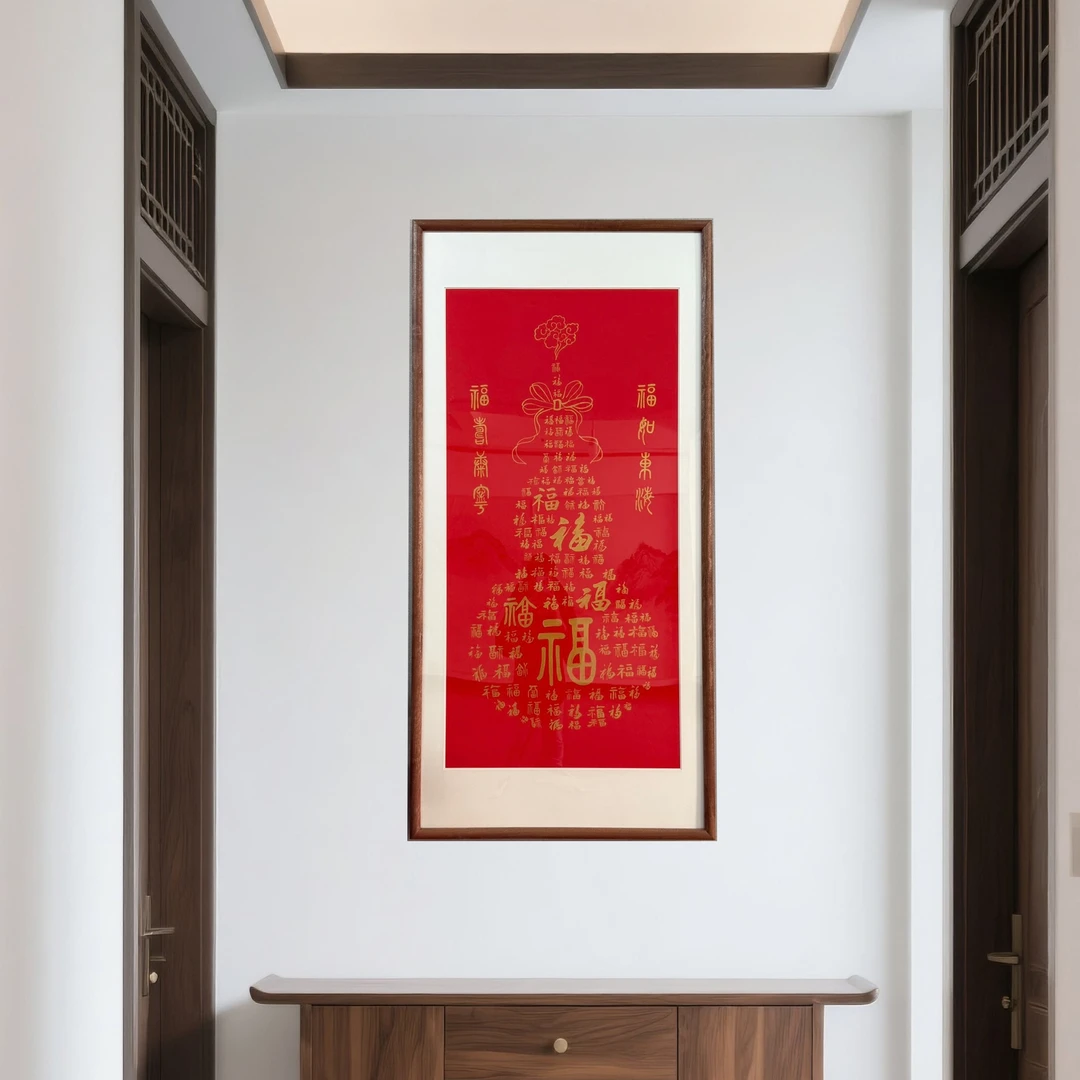 文创类装饰画（葫芦福）适合玄关书房挂画133cmx65cm