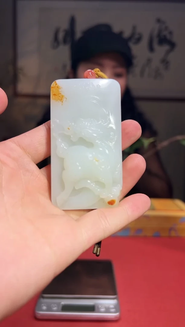 未镶嵌和田玉挂件乐姐（麒麟）17