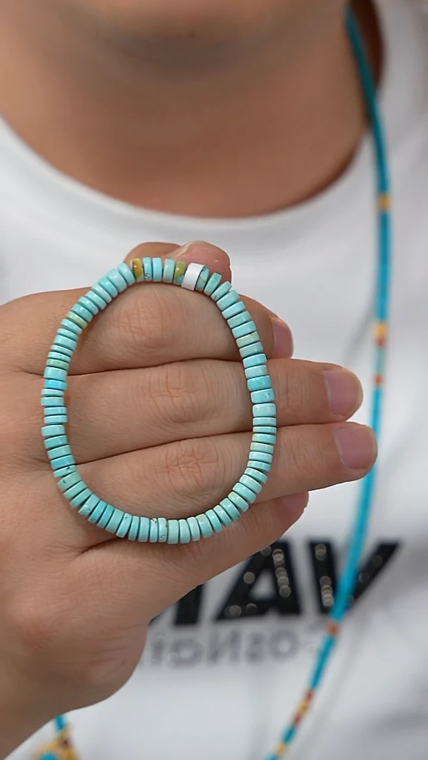 未镶嵌绿松石手串天然原矿绿松石手串5+