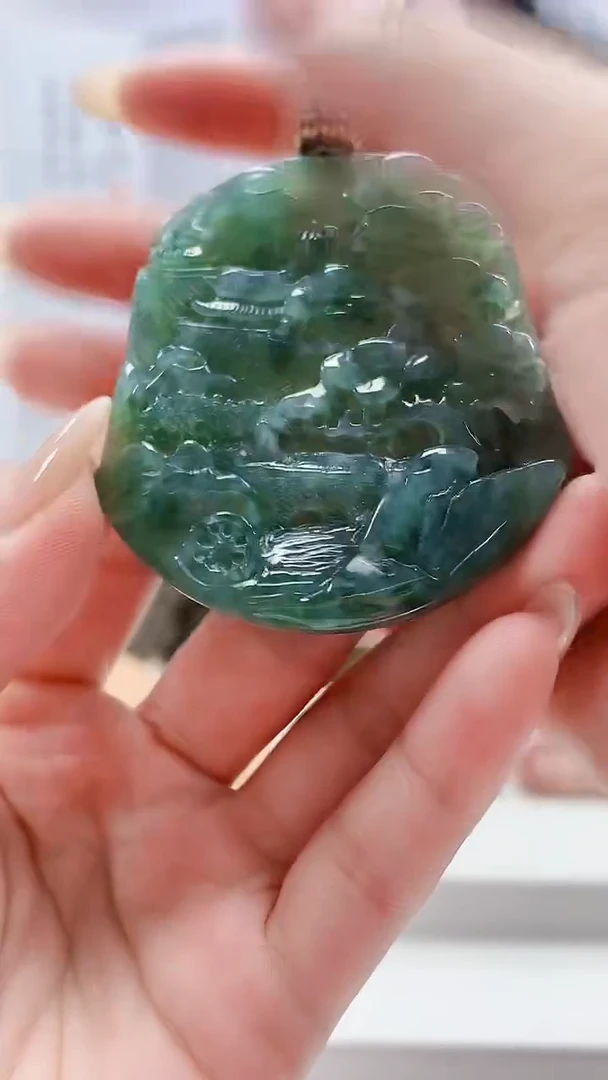 未镶嵌定制翡翠4917lr-毛货挂件117