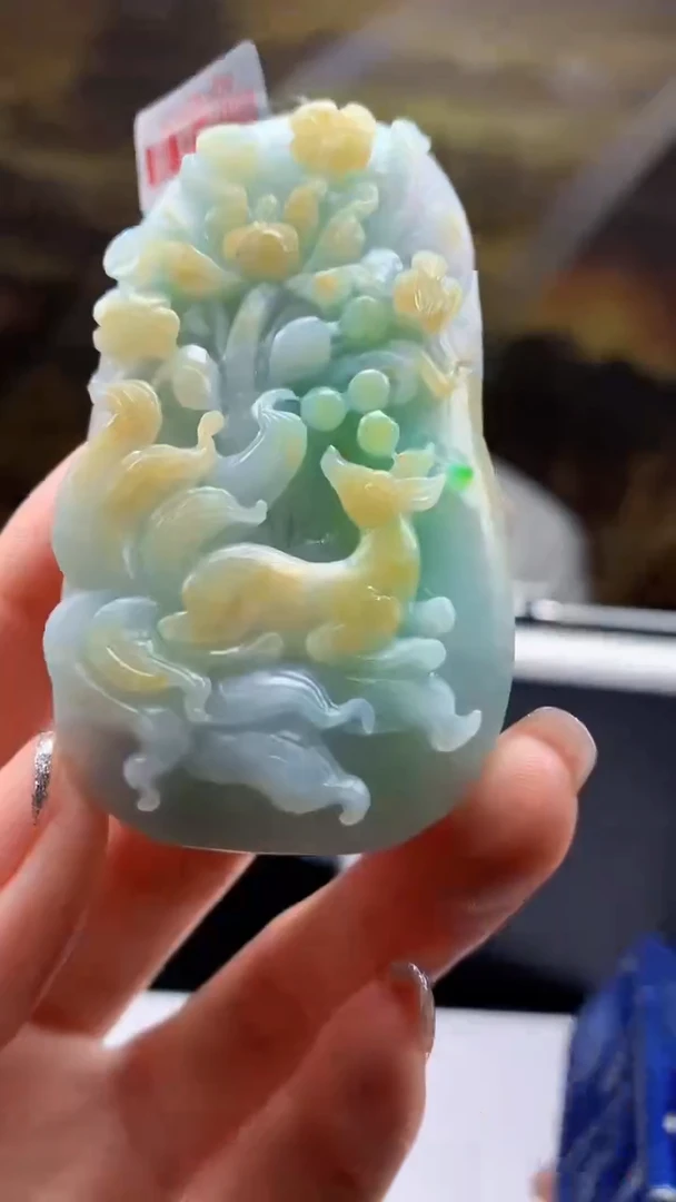 【闪购商品】定制翡翠未镶嵌1085ry-毛货挂件49