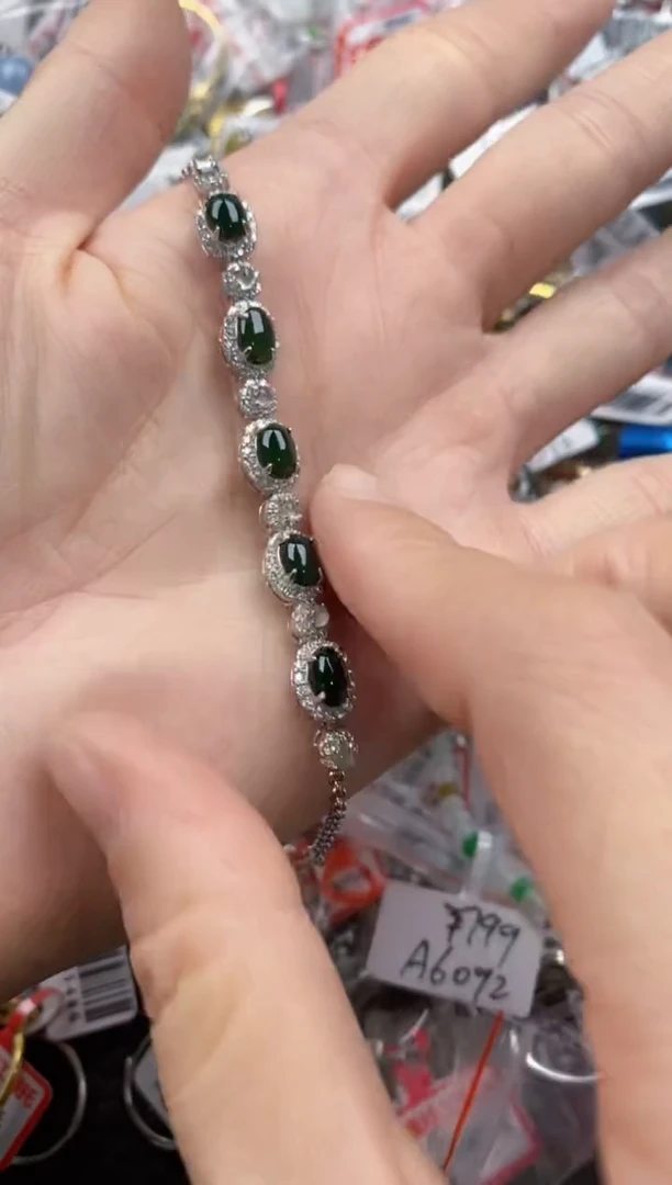 银S925镶嵌戒指翡翠111   9