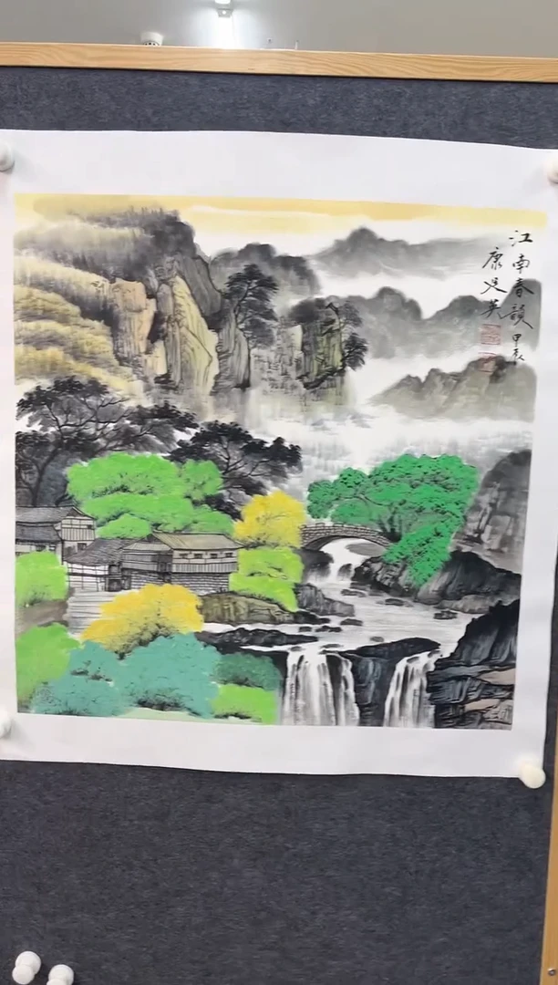 【闪购商品】绘画康廷英-斗方-江南-5