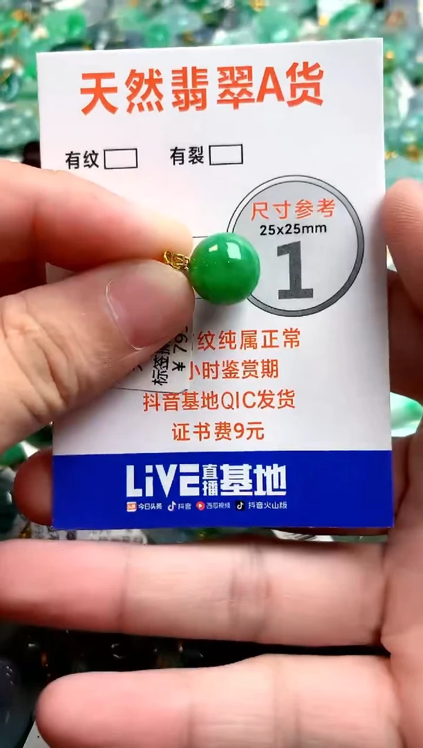 颈饰18K金镶嵌翡翠0852228513