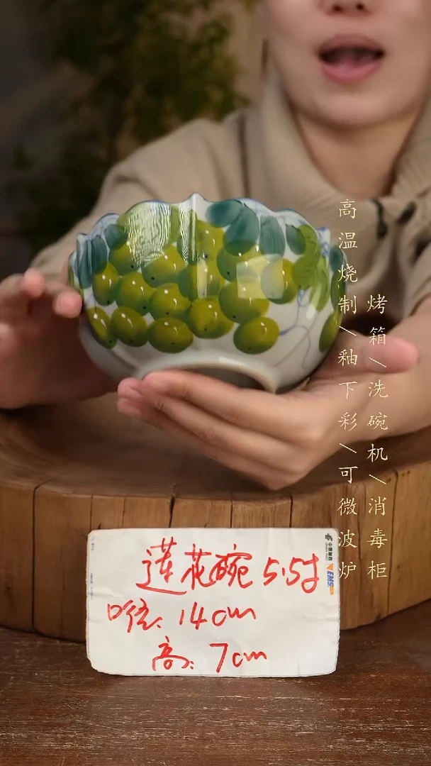 碗瓷景德镇手工手绘高温瓷釉下彩