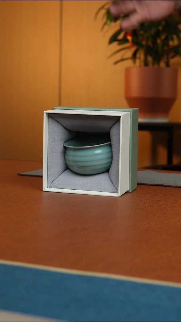 杯汝州原产地原矿釉仿古炫纹杯