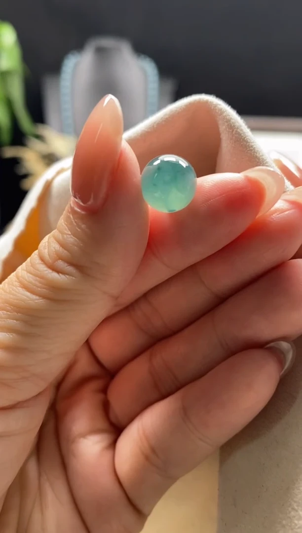 未镶嵌手链翡翠散珠卡10MM圆珠