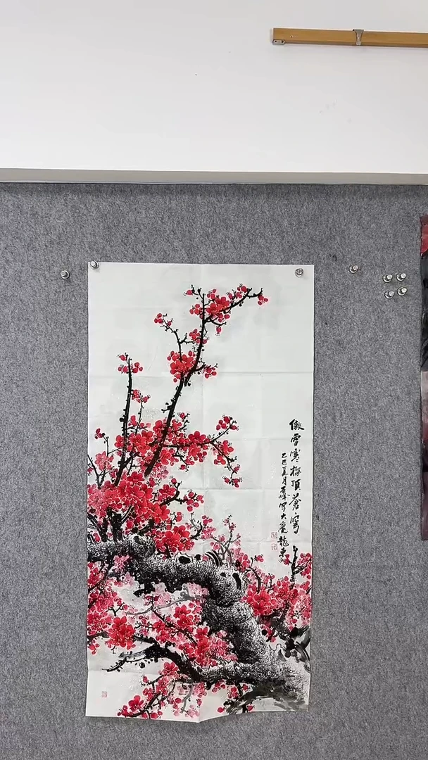 国画传统写意画《傲雪寒梅》