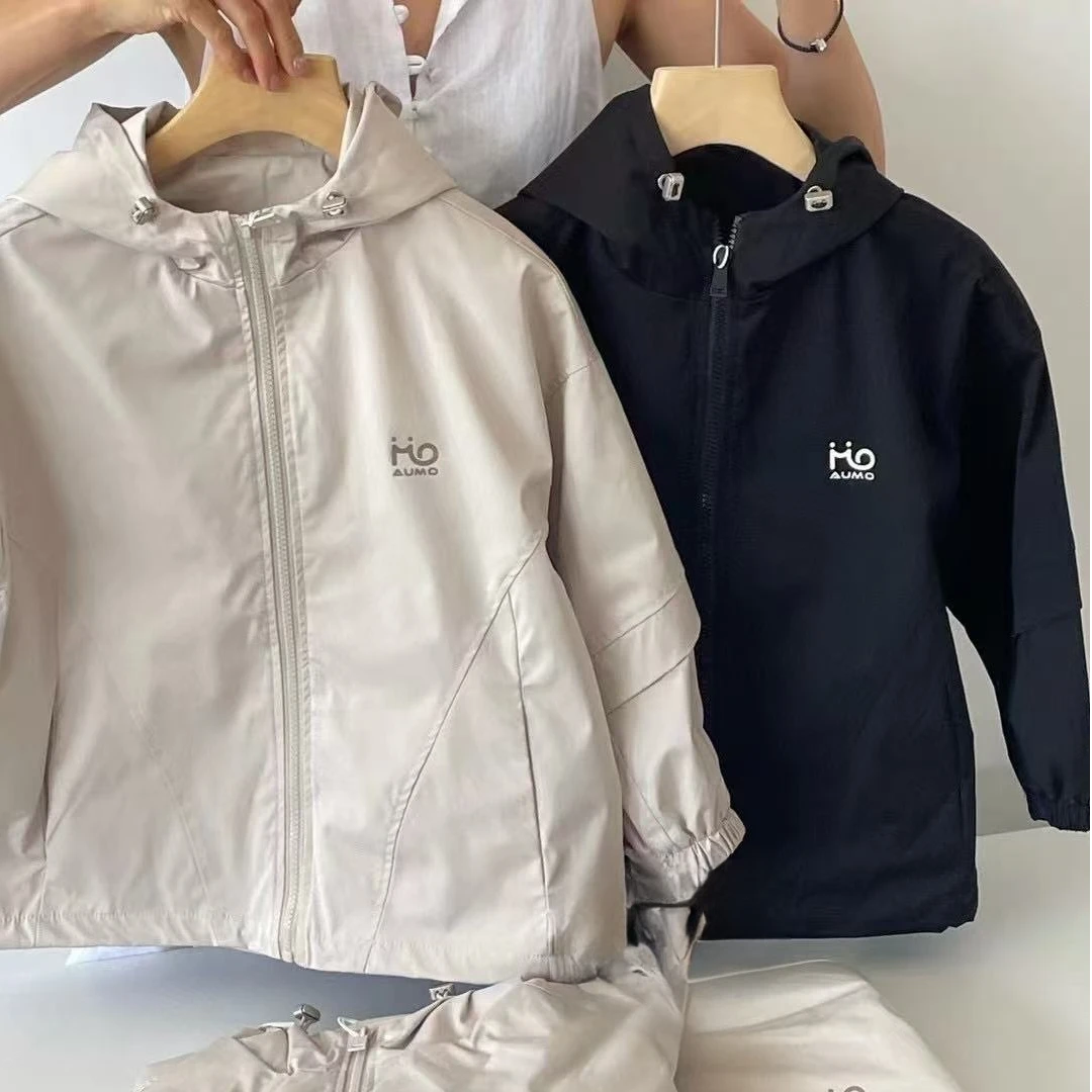 【55211】中大童儿童冲锋衣 春秋运动时尚休闲春季连帽外套