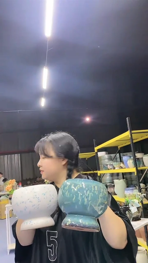 宜兴紫砂粗陶花盆