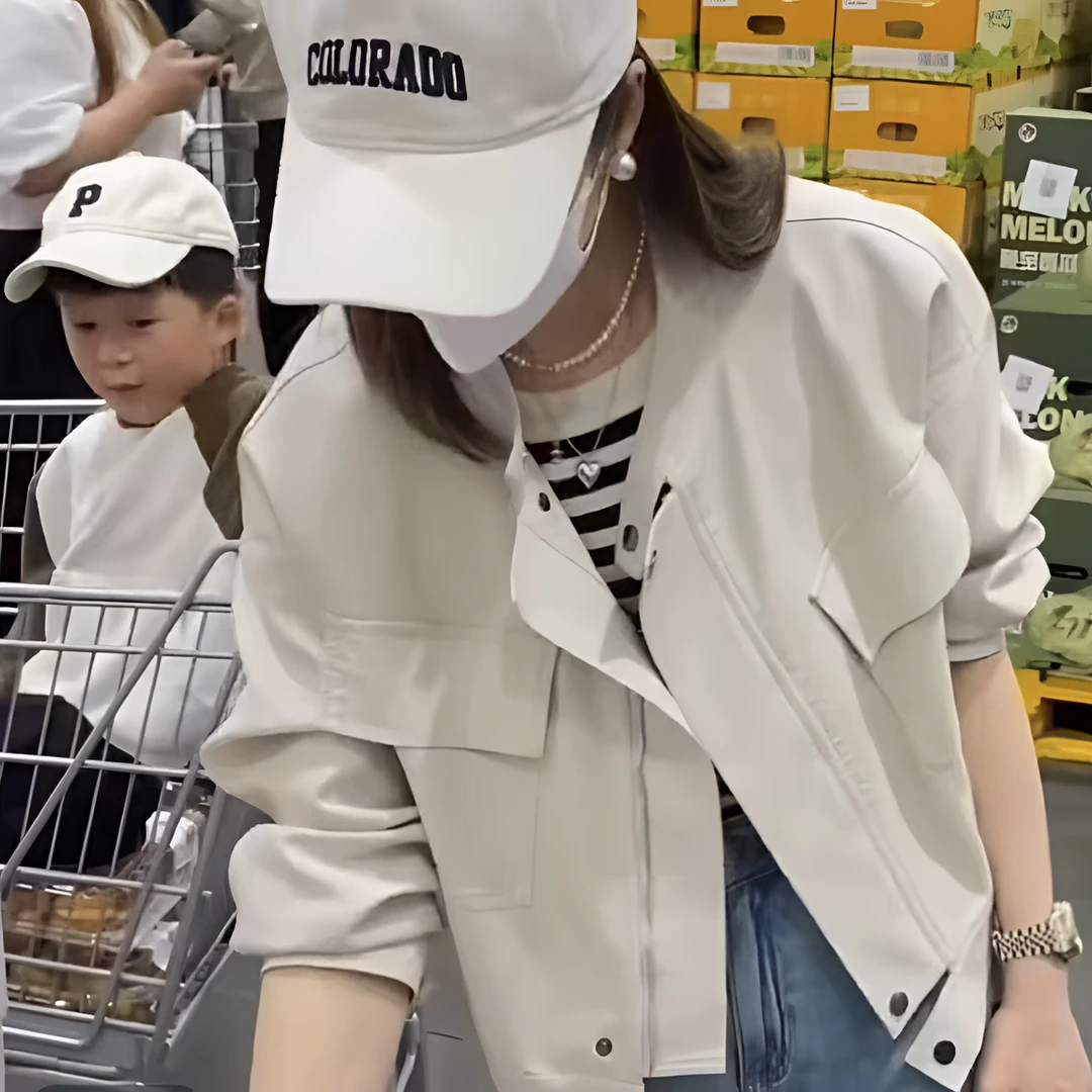 2025新款休闲小皮衣外套女宽松显瘦机车服短款洋气时尚百搭