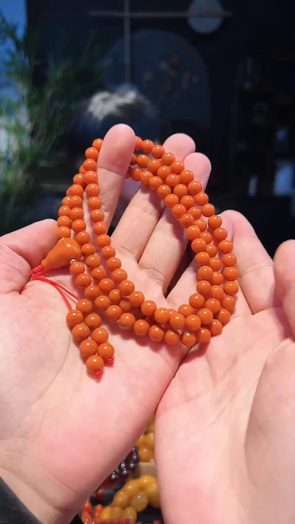 【闪购商品】南红玛瑙手串未镶嵌7+柿子黄108多圈