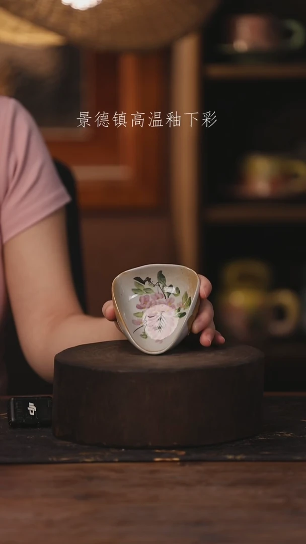 陶瓷景德镇高温釉下手绘陶瓷596