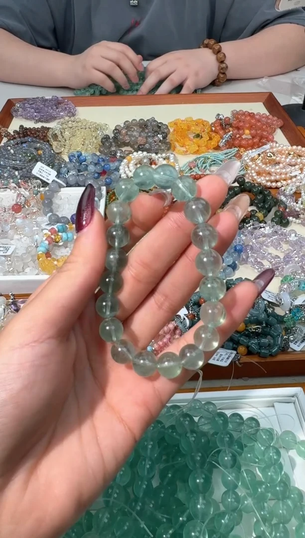 【闪购商品】水晶手链未镶嵌J021绿yin石素圈