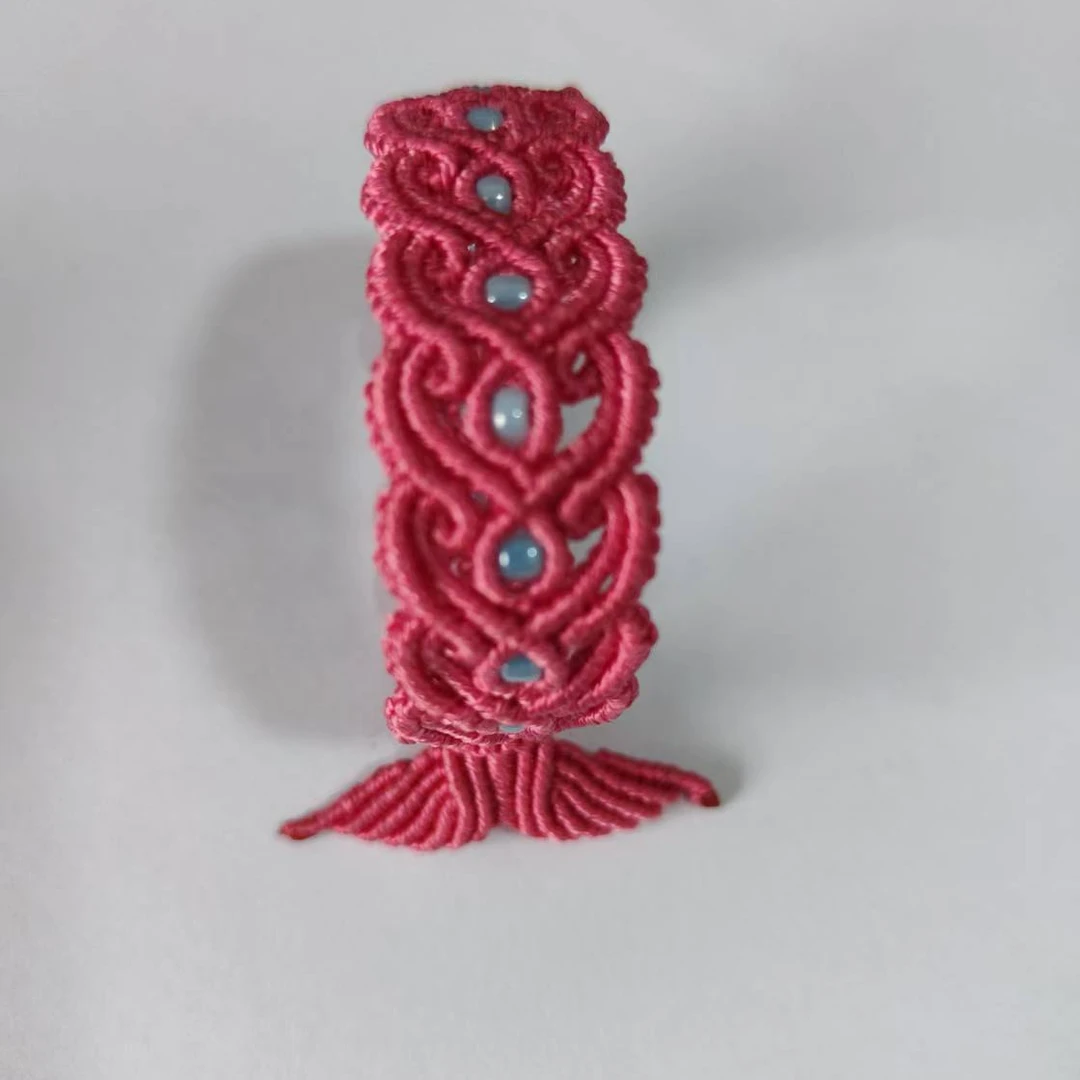 非金属布艺项链 爱心鱼尾链条夸张国风网红复古民族风气质配饰