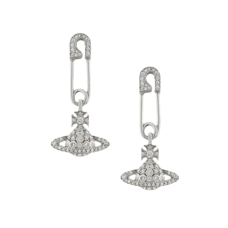 Vivienne Westwood西太后 别针镶钻土星耳钉62030043-02P102-IM