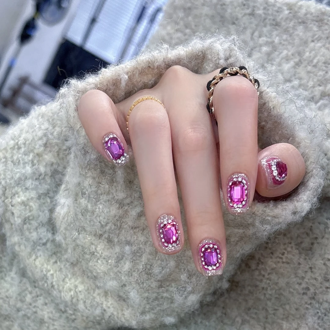 【浪漫星河】纯手工穿戴甲可拆卸十片装高级显白美甲