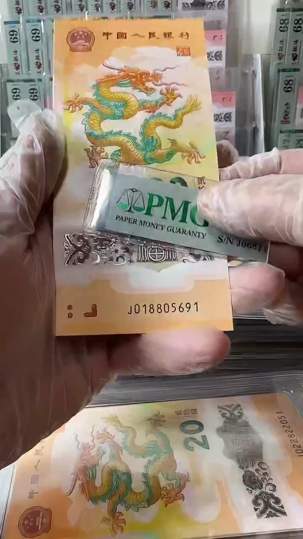 塑料018805691龙钞标十包PMG