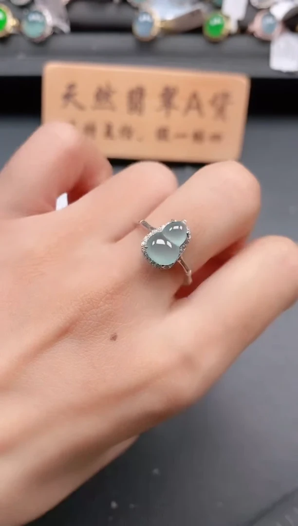 银S925镶嵌戒指翡翠111