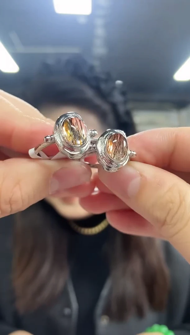 【闪购商品】水晶戒指未镶嵌多样性发其一颜色微差