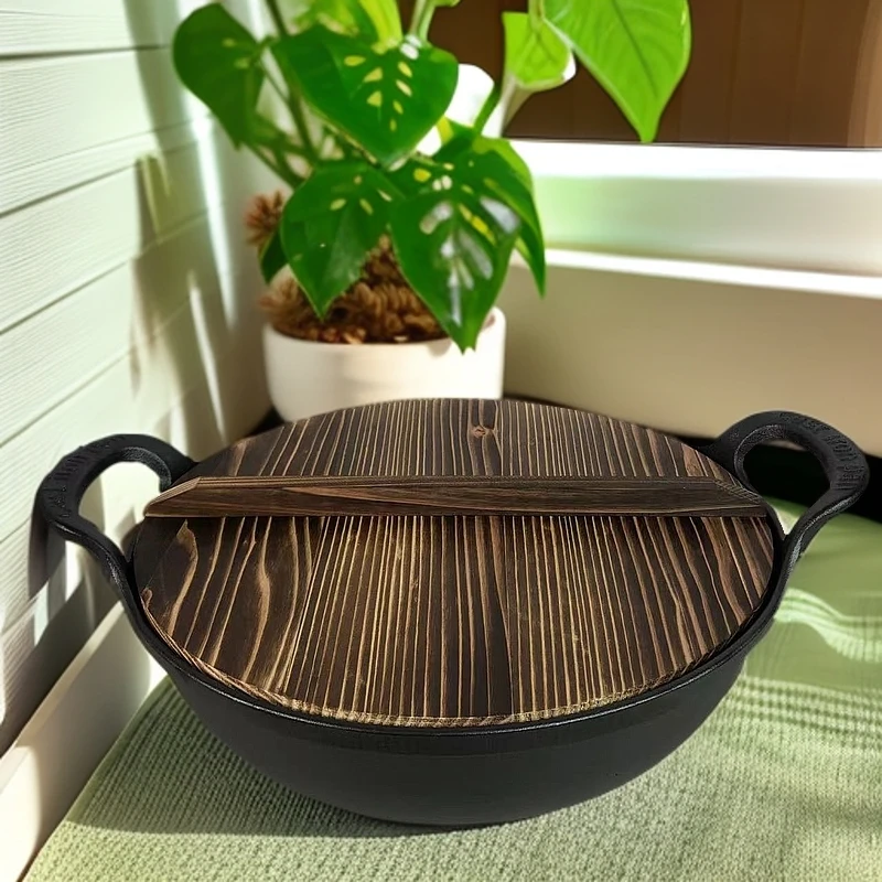 【新疆包邮】炒锅网红高档家用带手把设计感简约复古神器炒菜