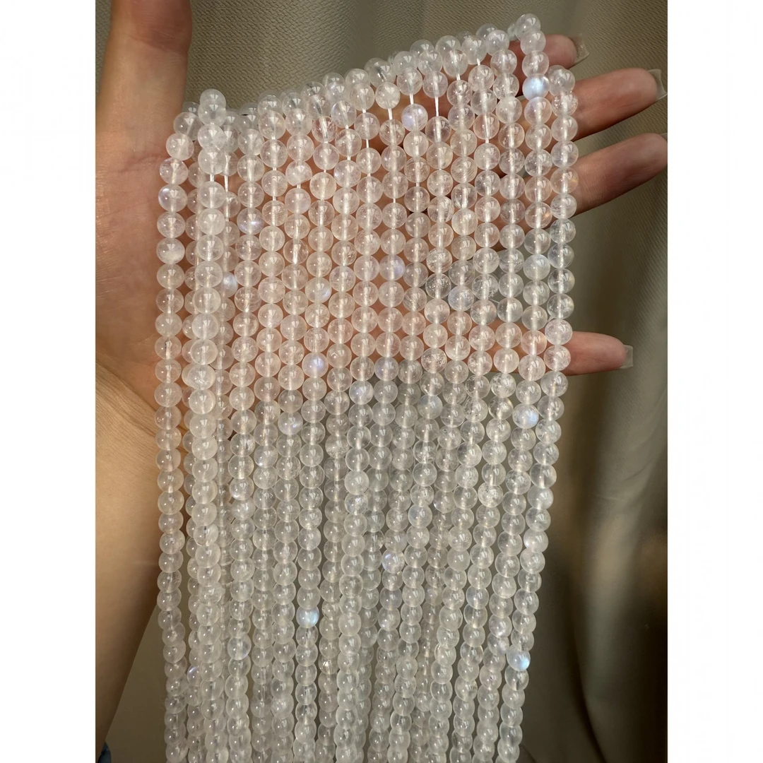 【高品质强光】斯里兰卡蓝月光   珠宝半成品散珠diy批发